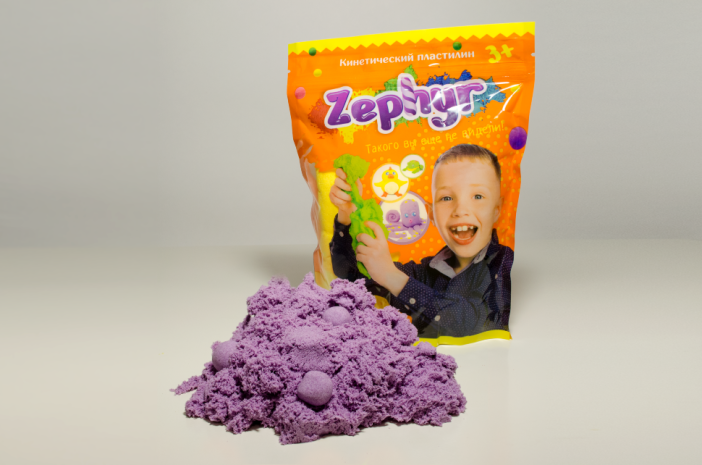 Кинетический пластилин &quot;Zephyr&quot;-фиолетовый 300г 