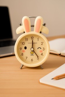 Часы-будильник «Cute rabbit», yellow
