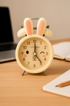 Часы-будильник «Cute rabbit», yellow