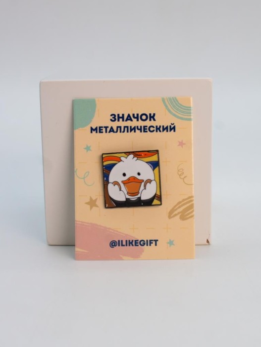 Значок металлический iLikeGift &quot;Duck Scream&quot; 
