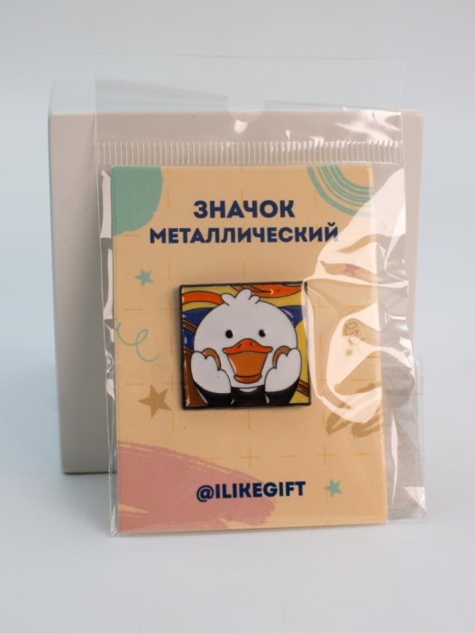Значок металлический iLikeGift &quot;Duck Scream&quot; 