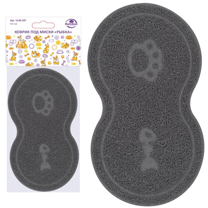 Коврик под миски &quot;Рыбка&quot; (45х26 см). 