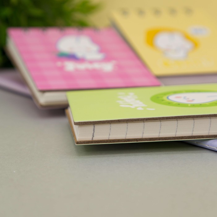 Блокнот (А7) "Funny bunny", green 