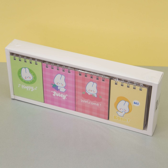 Блокнот (А7) "Funny bunny", green 