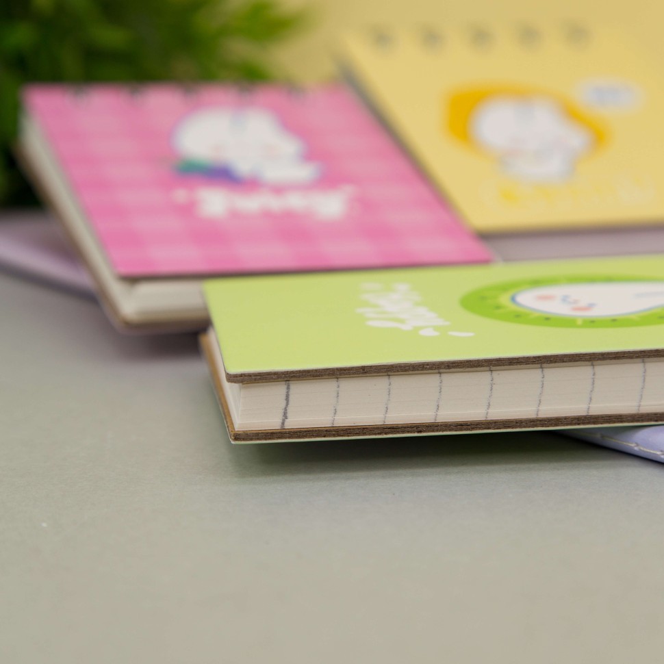 Блокнот (А7) "Funny bunny", green