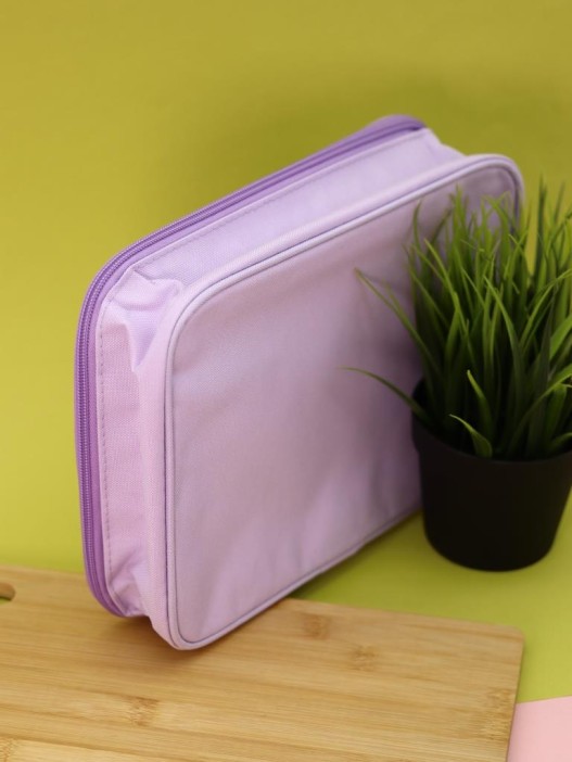 Сумка на чемодан сверху &quot;Anime girl yellow bow&quot;, purple (29*22*8) 