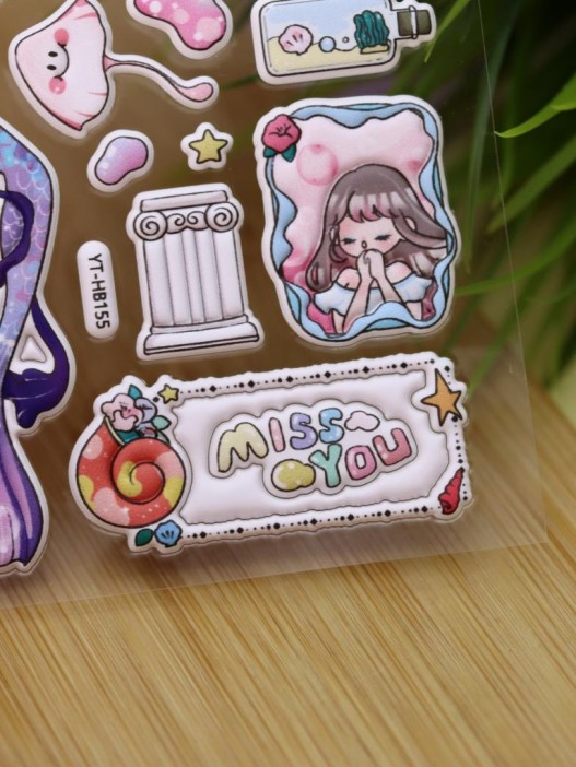 Наклейки объемные &quot;Graceful mermaid&quot; (9*22,5 см) 