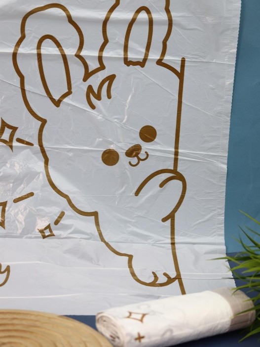 Декоративные пакеты на завязках &quot;Cream bunny&quot;, 30 шт/рулон  (45*50 см) 