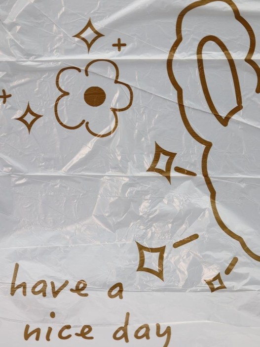 Декоративные пакеты на завязках &quot;Cream bunny&quot;, 30 шт/рулон  (45*50 см) 