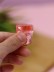 Кольцо акриловое GIRLY &quot;Red heart&quot;, red (d=1,7 см) 