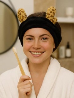 Повязка на голову "Tiger horns", black