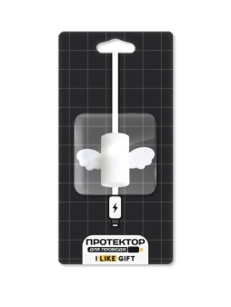 Защитная насадка для провода iLikeGift "Wings", white