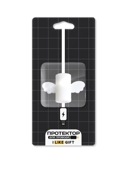 Защитная насадка для провода iLikeGift "Wings", white 
