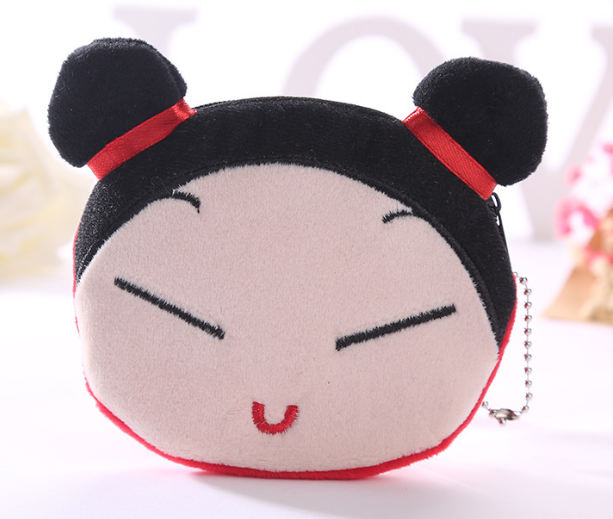 Кошелёк плюшевый "Anime", pink (8*8,5 см) 