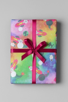 Упаковочная бумага «Rocket», purple (50*70 см)