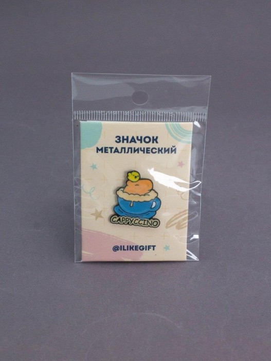 Значок металлический iLikeGift &quot;Cappyccino&quot; 