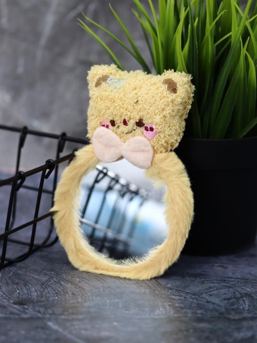 Плюшевое зеркало GIRLY "Bow and bear", brown (8*13 см) 