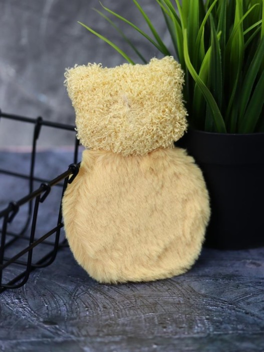 Плюшевое зеркало GIRLY "Bow and bear", brown (8*13 см) 