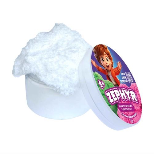 Кинетический пластилин &quot;Zephyr&quot;, Белый (150гр) 