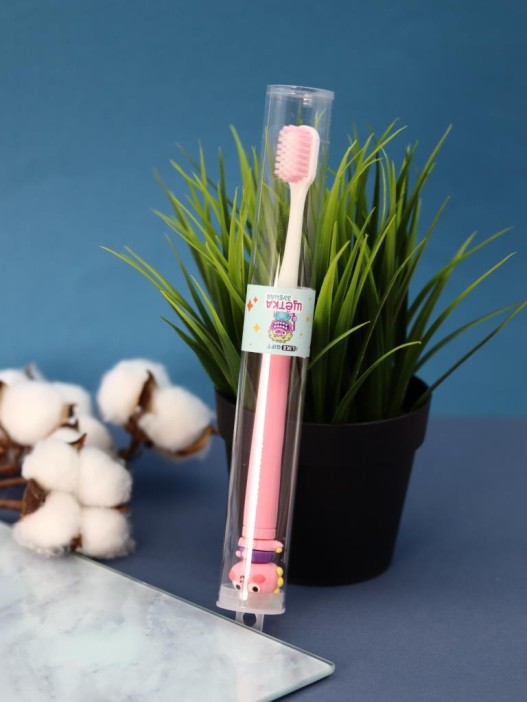 Зубная щётка для взрослых iLikeGift &quot;Cuteosaur&quot;, pink (21 см) 