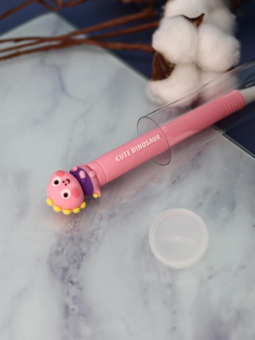 Зубная щётка для взрослых iLikeGift &quot;Cuteosaur&quot;, pink (21 см) 