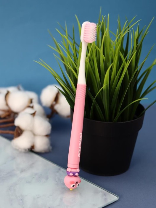 Зубная щётка для взрослых iLikeGift &quot;Cuteosaur&quot;, pink (21 см) 