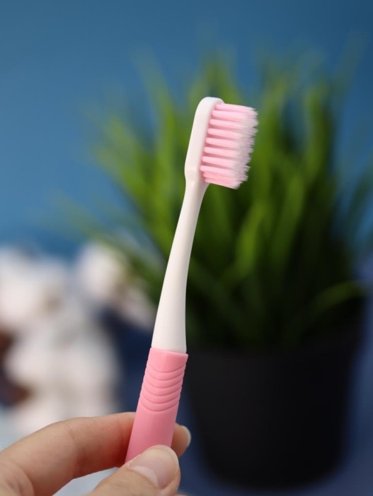 Зубная щётка для взрослых iLikeGift &quot;Cuteosaur&quot;, pink (21 см) 
