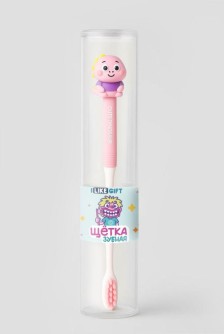 Зубная щётка для взрослых iLikeGift "Котозаур", розовая (21 см)