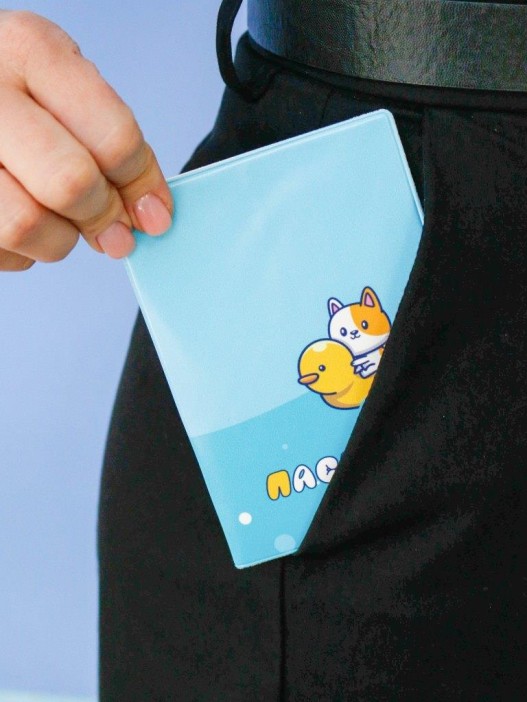 ОБЛОЖКА ДЛЯ ПАСПОРТА «Duck and cat», плотность 600 мкм 