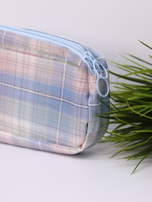 Пенал, косметичка &quot;Plaid&quot;, blue 