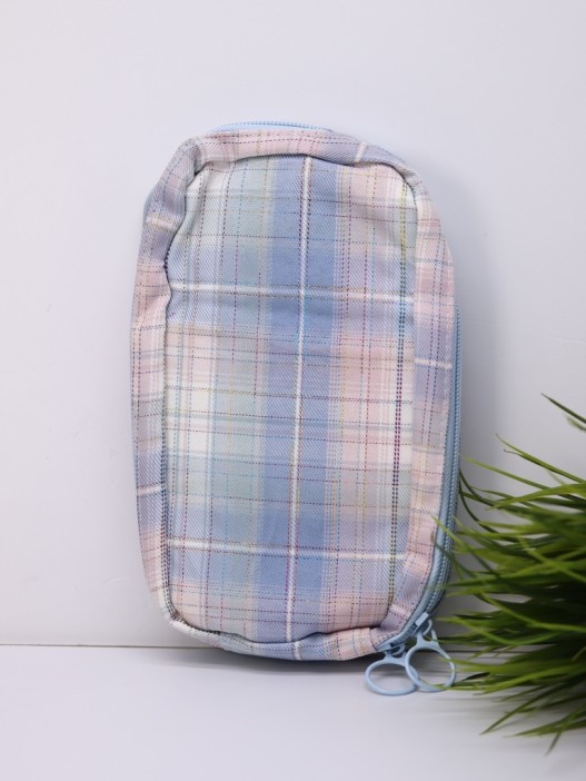 Пенал, косметичка &quot;Plaid&quot;, blue 