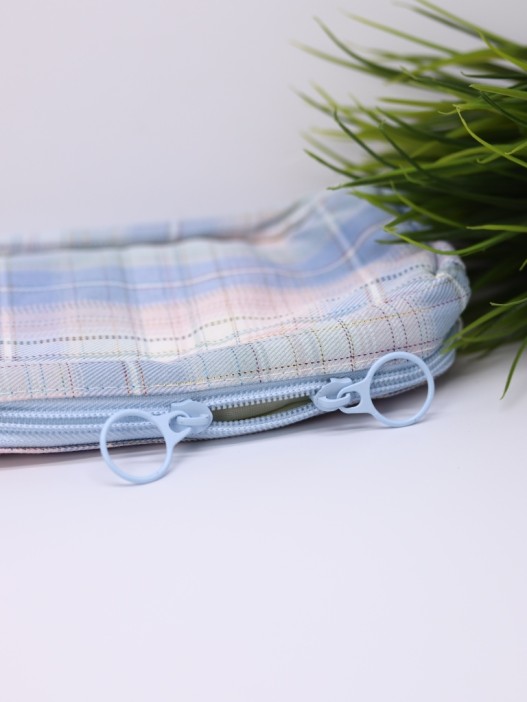 Пенал, косметичка &quot;Plaid&quot;, blue 