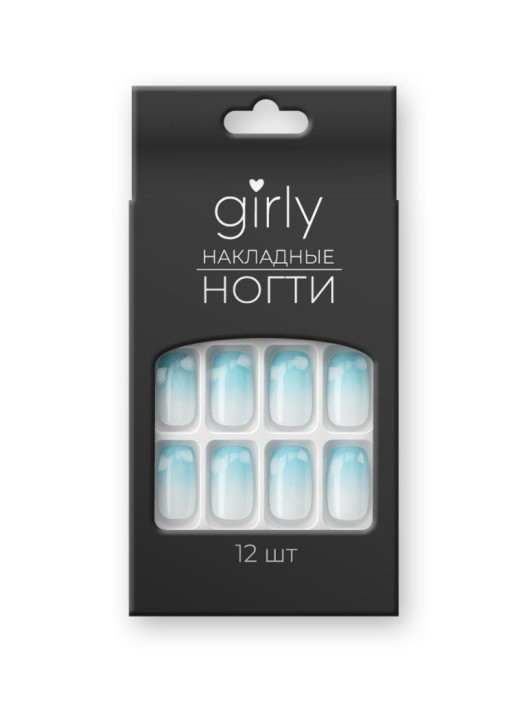 Накладные ногти GIRLY «Sea ​​wave», 12 шт., с клеевыми пластинами 