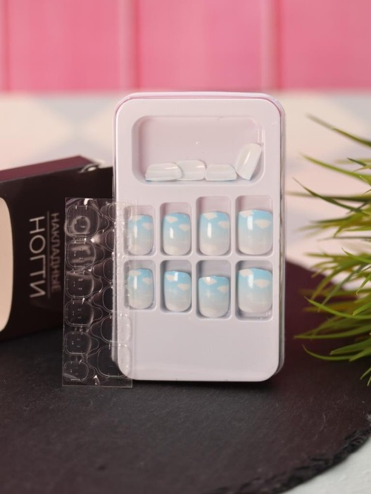 Накладные ногти GIRLY «Sea ​​wave», 12 шт., с клеевыми пластинами 