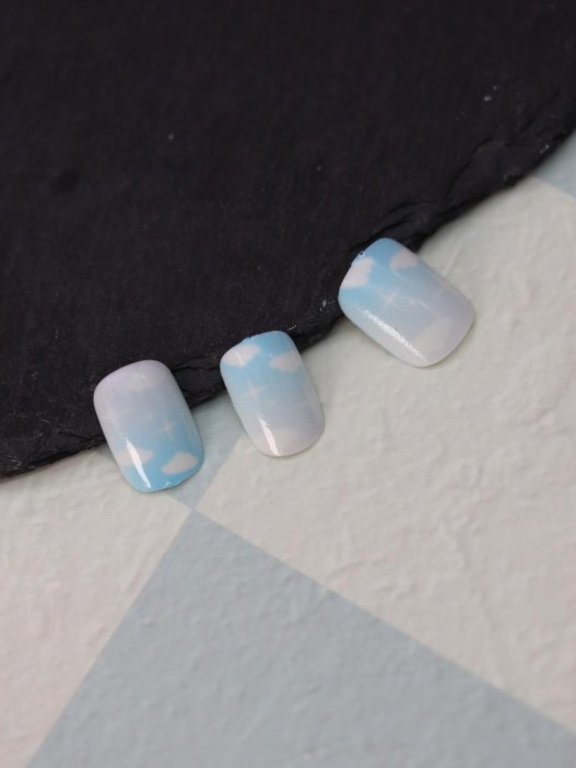 Накладные ногти GIRLY «Sea ​​wave», 12 шт., с клеевыми пластинами 