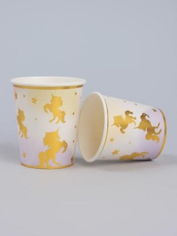 Набор бумажных стаканов 6 шт. "Magic Unicorn", (9 см)