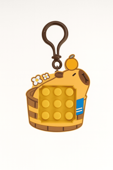 Брелок-игра "Capybara orange", brown 