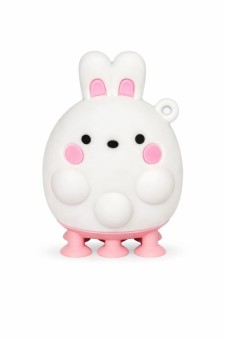 Брелок-антистресс на присосках "Bunny", white (5см)