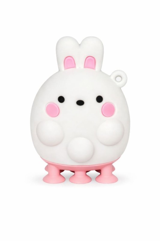 Брелок-антистресс на присосках "Bunny", white (5см) 