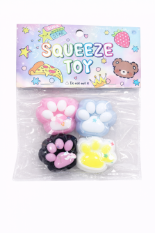 Набор мялок-антисресс 4 шт. "Tabby-paw kiss", dark mix