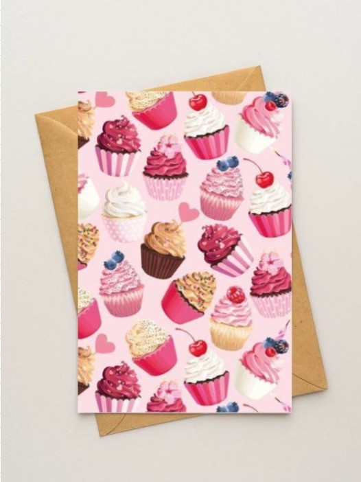 Набор двойных открыток 5 шт. «Капкейки», 10*15 см 