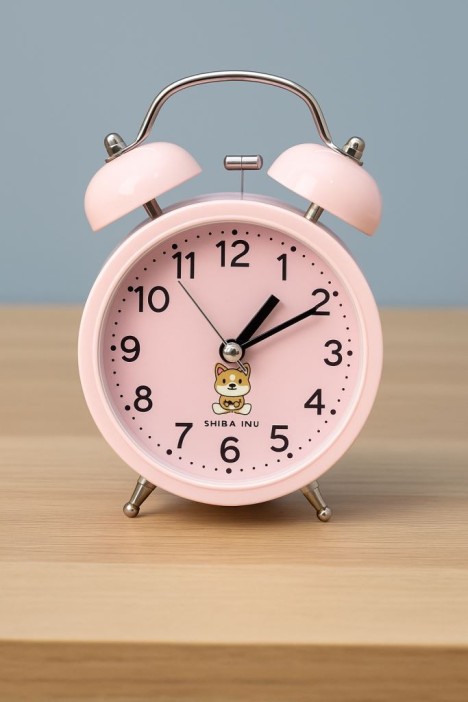 Часы-будильник &quot;Shiba-inu&quot;, pink (13,5х10 см) 