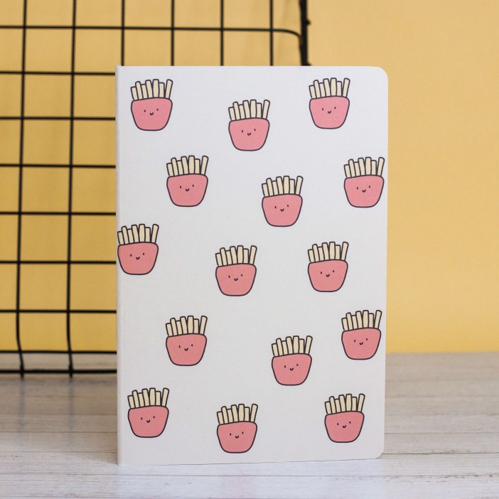 Тетрадь (A5) "Food french fries", white (14.5*21) 