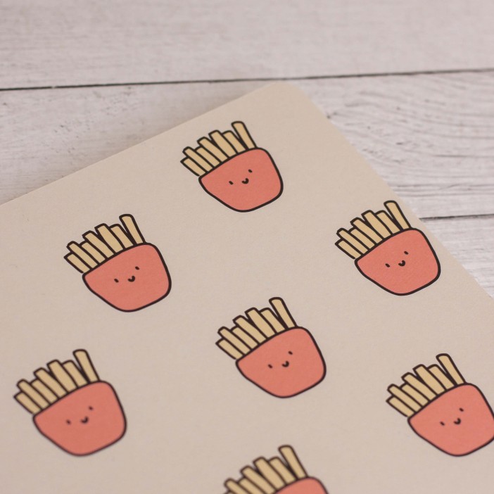 Тетрадь (A5) "Food french fries", white (14.5*21) 