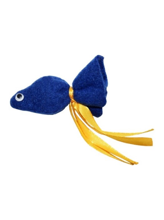 Игрушка для кошек &quot;Рыбка синяя&quot;, с пищалкой 