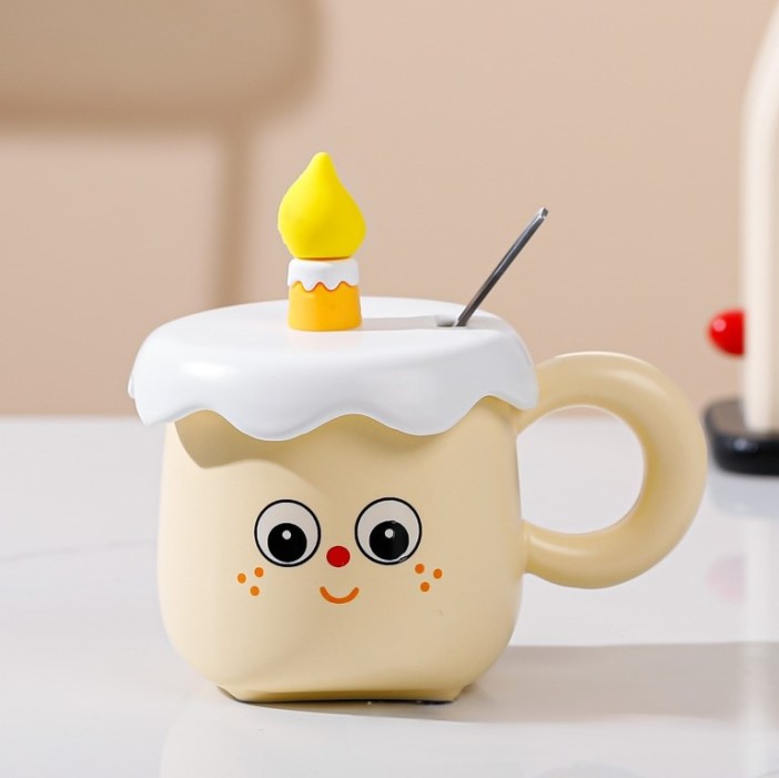 Кружка «Сake emotions», yellow (400 ml) 