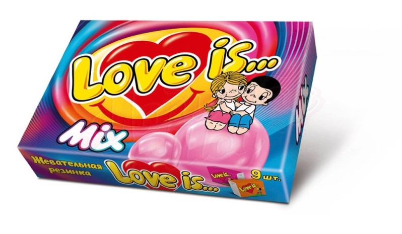 Жевательная резинка &quot;Love is&quot; 37,8 гр микс 9шт 