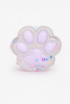 Мялка - антистресс «Таба ЛАПКА с блёстками», фиолетовая, 9 х 15 см