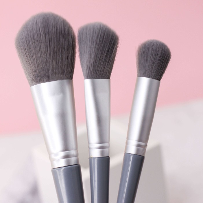 Набор кистей для макияжа "Top", 9 кистей, grey 