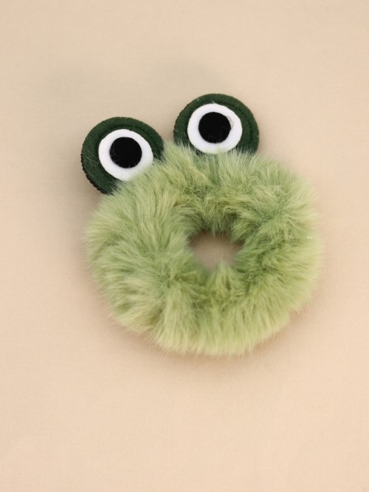 Резинка для волос "Пушистая команда", зеленая (8 см) 